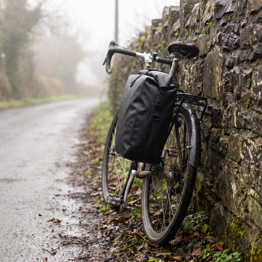 Waterproof Bike Pannier 20L Roll-Top Rear Rack Bag Commuter - product view 3 | Buffalo Gears