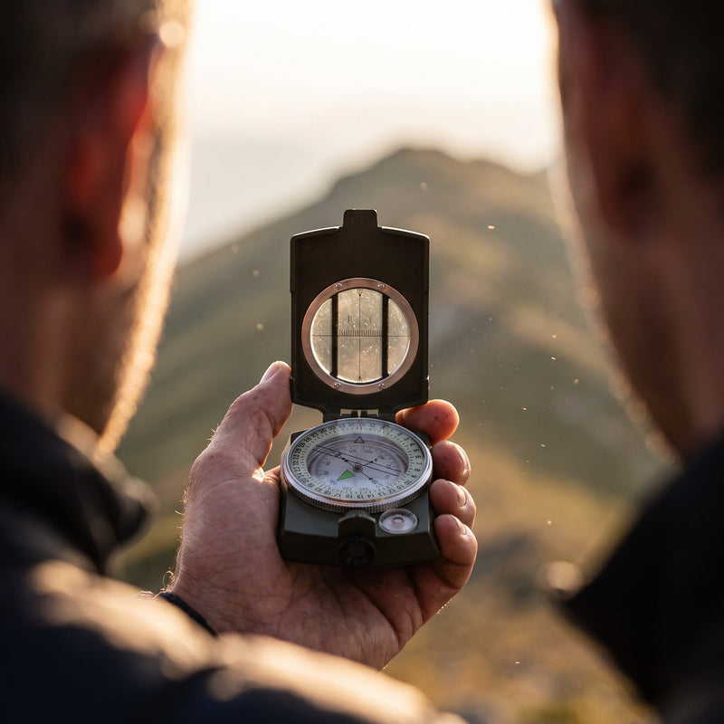 Waterproof Sighting Compass in Zinc Aluminium Alloy - product view 3 | Buffalo Gears