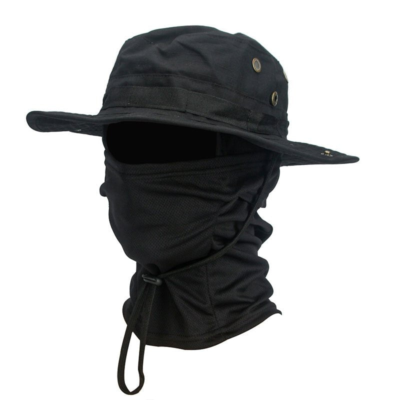 Wide-Brim Boonie Sun Hat with Attached Balaclava - product view 1 | Buffalo Gears