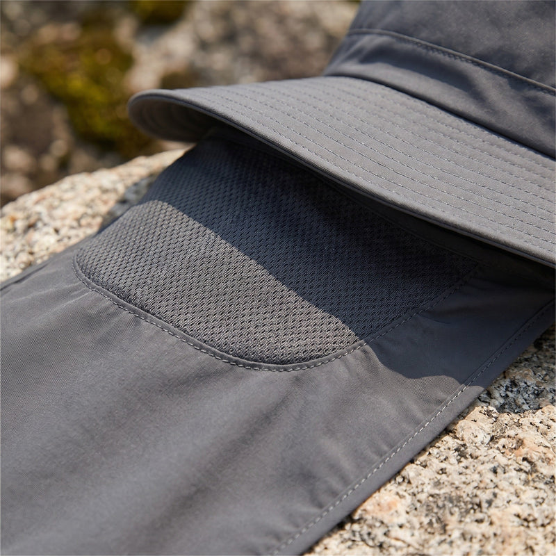 Wide-Brim Hiking Hat with Mesh Vents and Neck Cover - product view 4 | Buffalo Gears