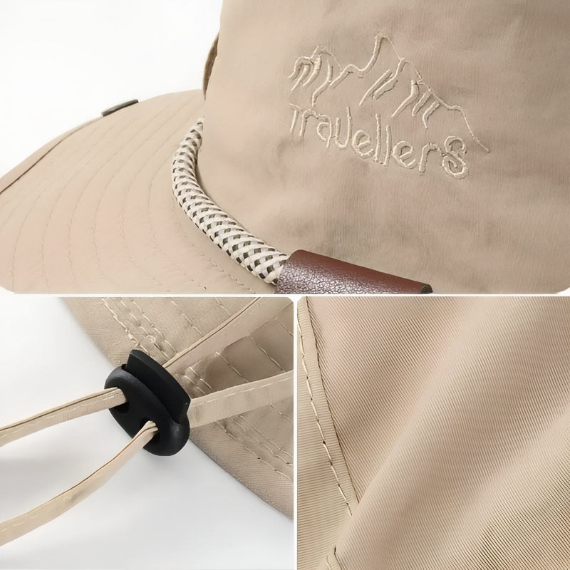 Wide Brim Rain Hat for Wet Weather Trekking - product view 5 | Buffalo Gears