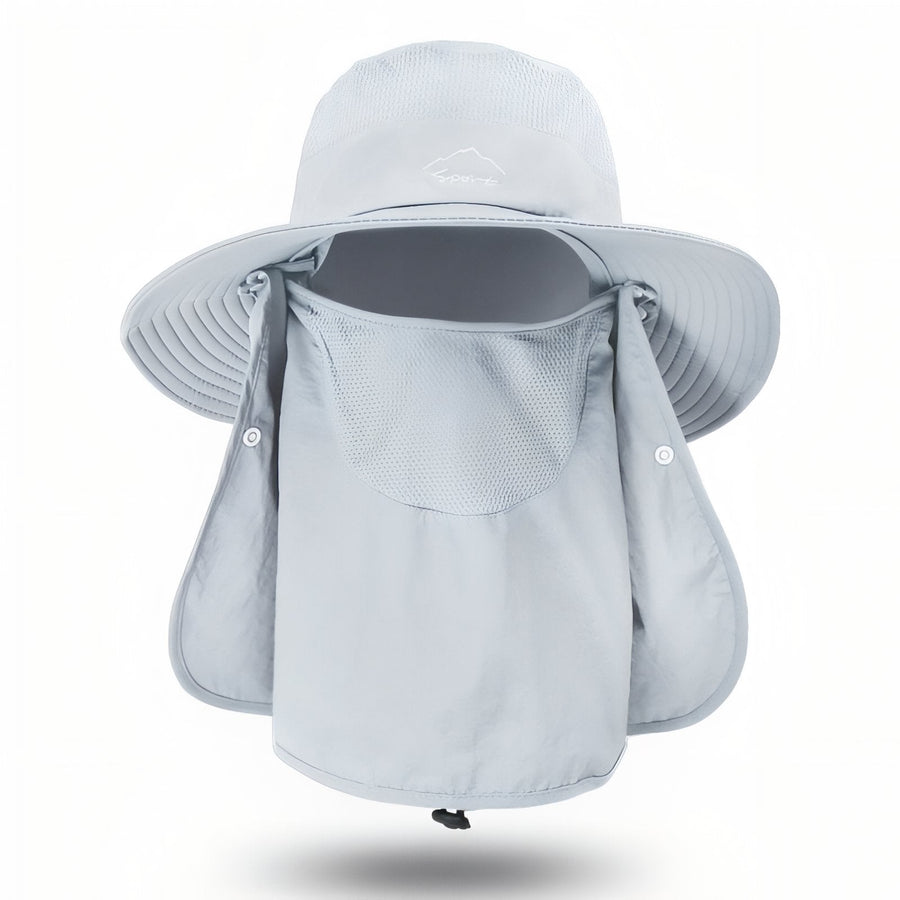 Wide Brim Sun Hat with Removable Neck Flap for Hikers - product view 13 | Buffalo Gears