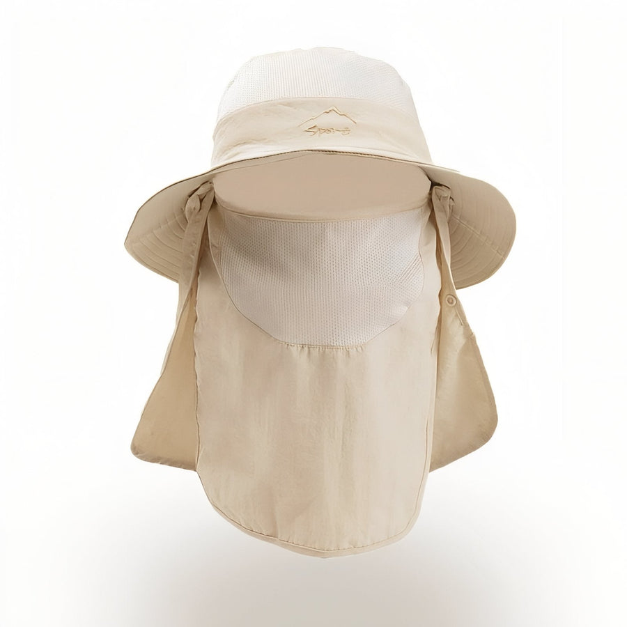 Wide Brim Sun Hat with Removable Neck Flap for Hikers - product view 14 | Buffalo Gears