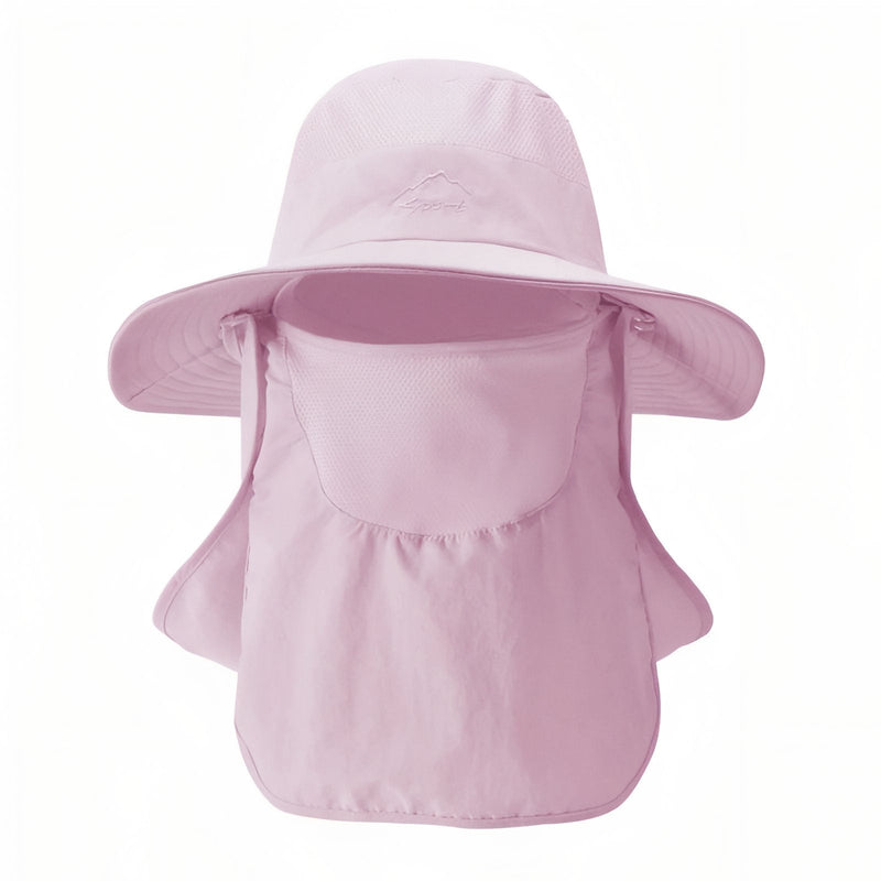 Wide Brim Sun Hat with Removable Neck Flap for Hikers - product view 17 | Buffalo Gears