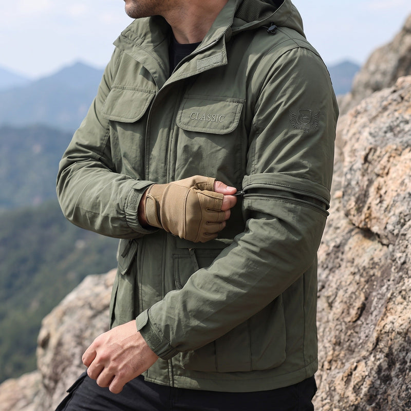 Windbreaker for Men with Zip Off Sleeves - product view 4 | Buffalo Gears