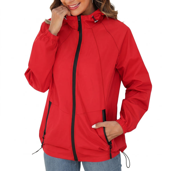 Windbreaker Jacket for Women, Mid Length and Loose