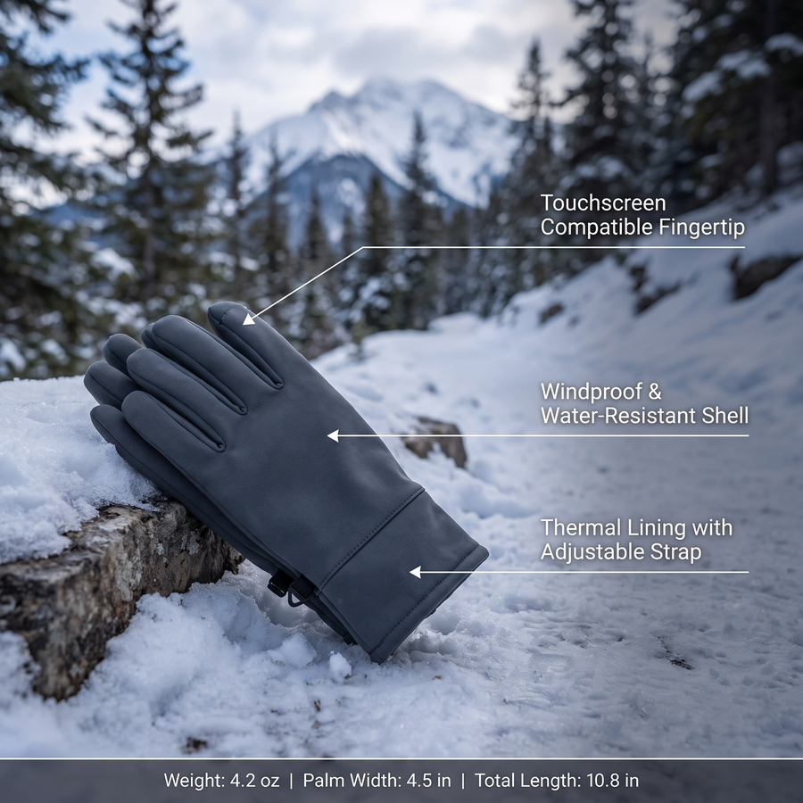 Windproof Outdoor Gloves for Hunting, Riding & Hiking - product view 3 | Buffalo Gears