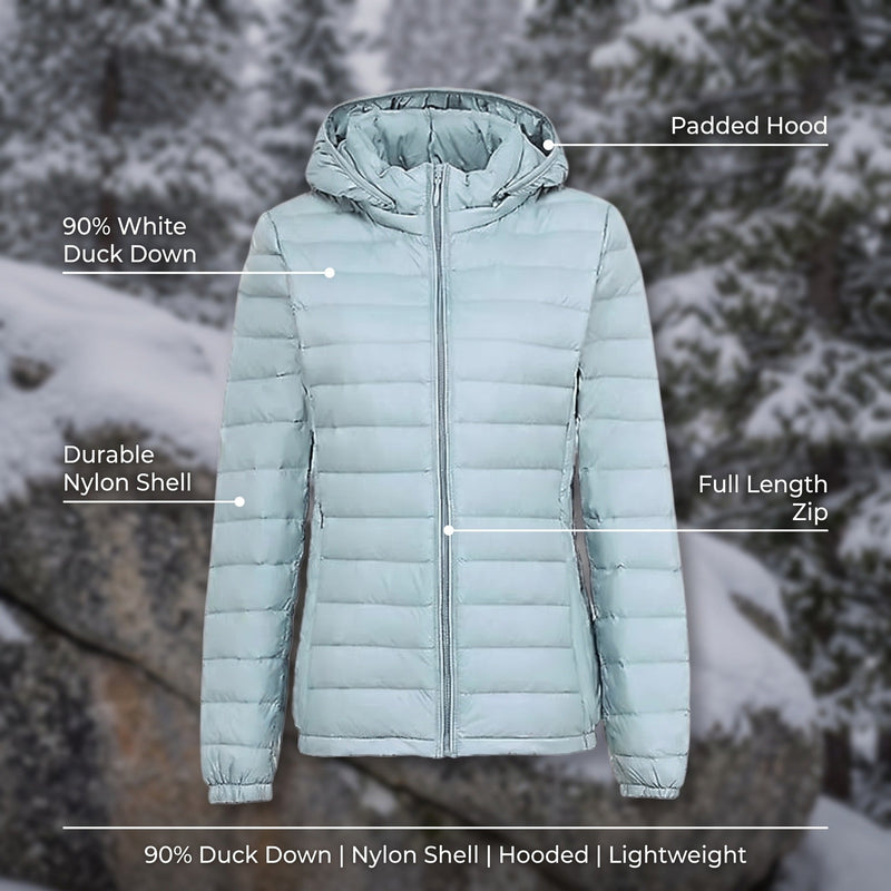 Women's 90% Duck Down Winter Parka for Cold Weather Trekking - product view 2 | Buffalo Gears