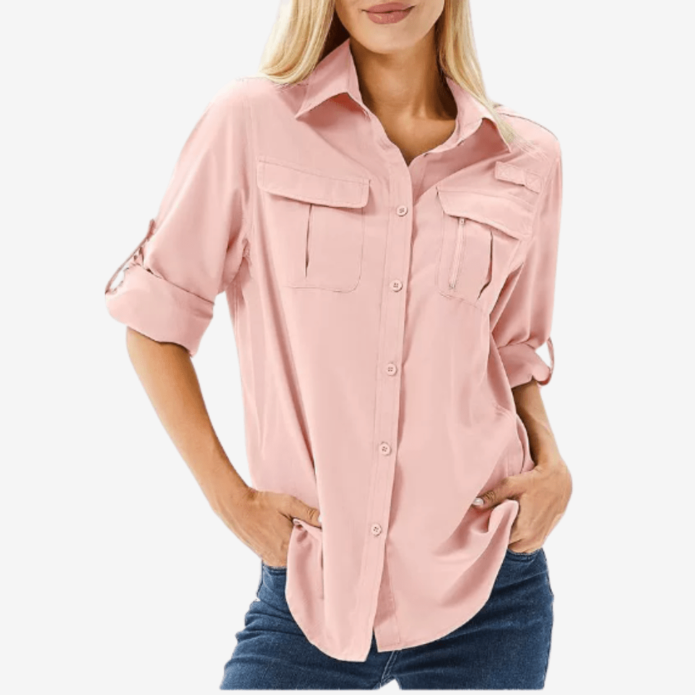 Women's Breathable Long-Sleeve Trail Shirt with UV Cover - product view 1 | Buffalo Gears