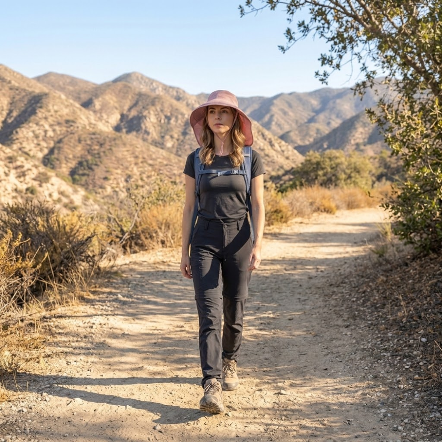 Women's Breathable Wide-Brim Sun Hat for the Outdoors - product view 5 | Buffalo Gears