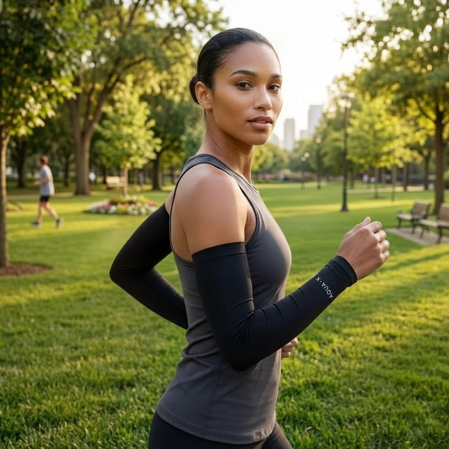 Women's Cooling Sun Sleeves for Hiking and Cycling - product view 6 | Buffalo Gears