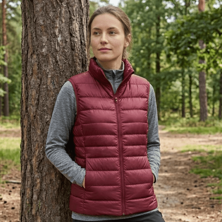 Women's Down-Filled Vest for Packable Outdoor Layering - product view 4 | Buffalo Gears