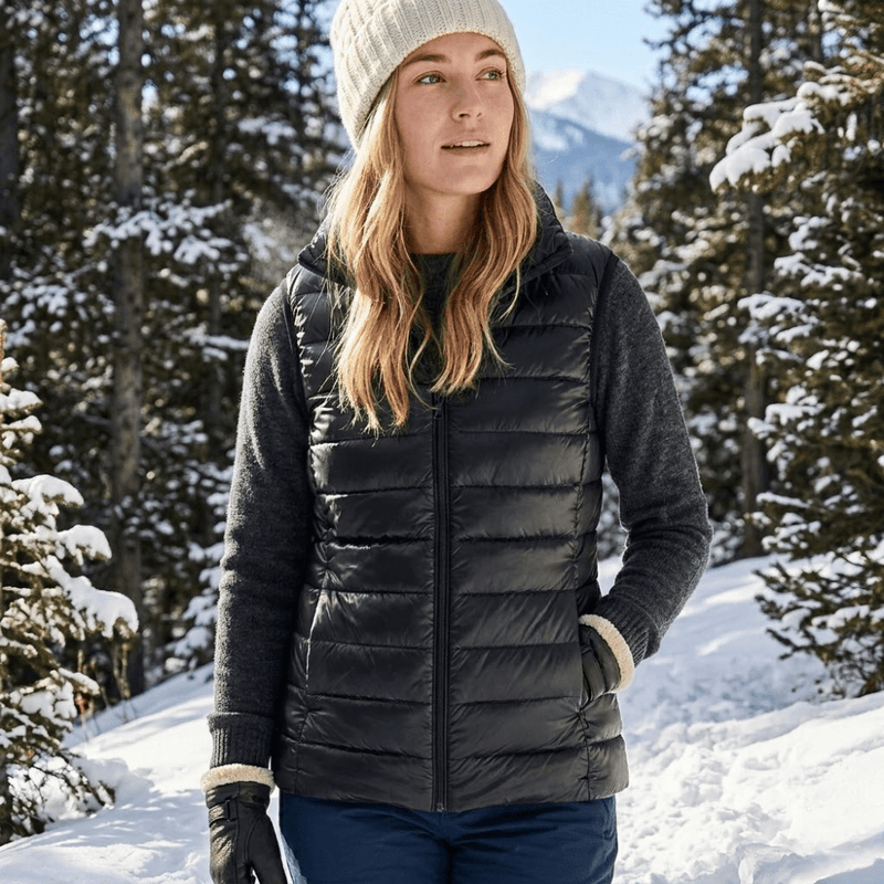 Women's Down-Filled Vest for Packable Outdoor Layering - product view 5 | Buffalo Gears