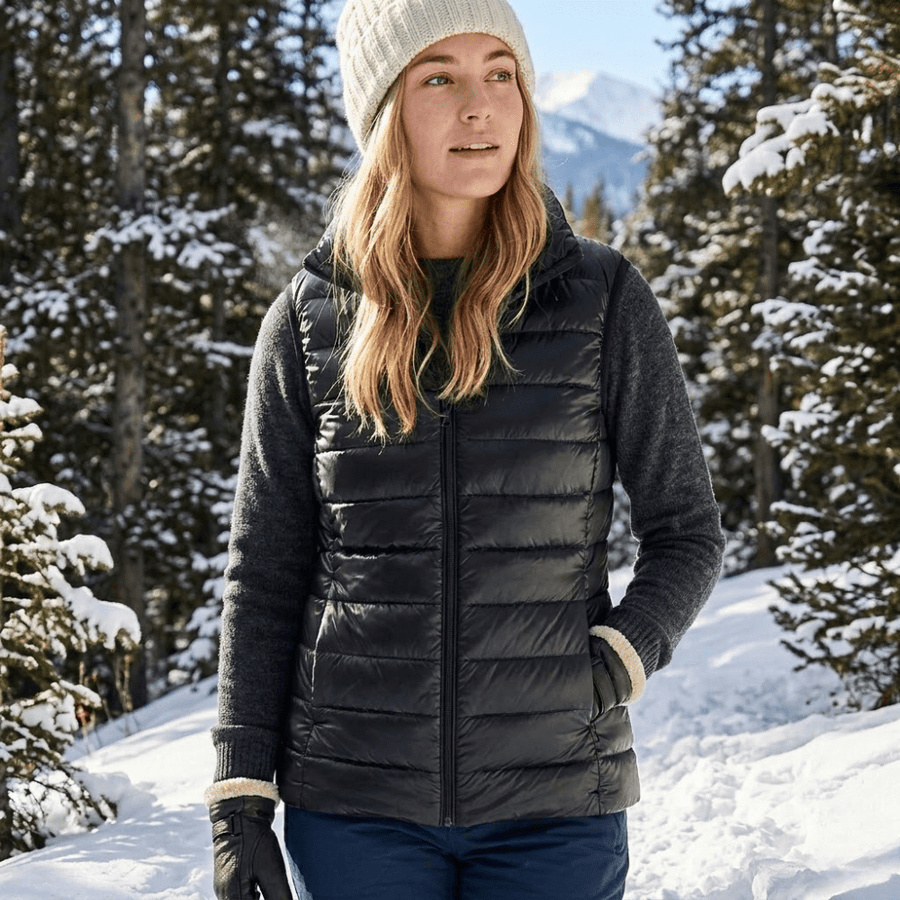 Women's Down-Filled Vest for Packable Outdoor Layering - product view 5 | Buffalo Gears