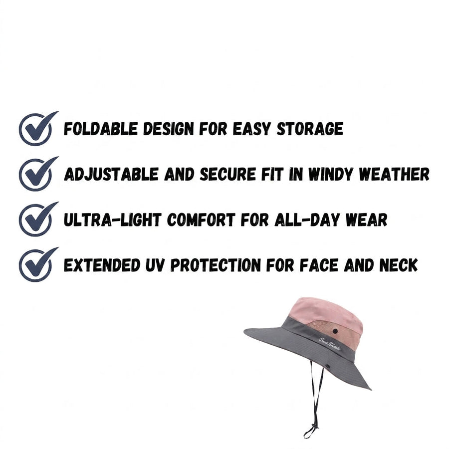 Women's Packable UPF 50+ Hat for Sun and Travel - product view 3 | Buffalo Gears