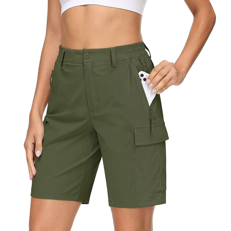 Women's Quick-Dry Cargo Trekking Shorts for the Trail - product view 8 | Buffalo Gears