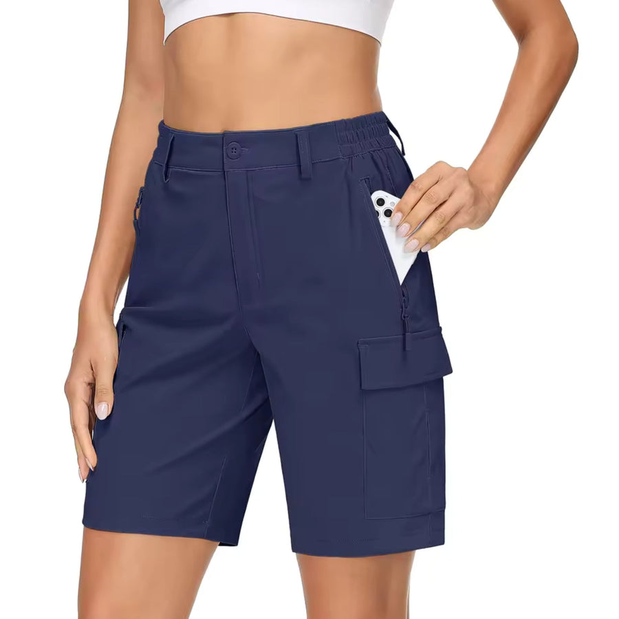Women's Quick-Dry Cargo Trekking Shorts for the Trail - product view 13 | Buffalo Gears