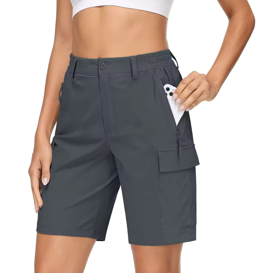 Women's Quick-Dry Cargo Trekking Shorts for the Trail - product view 14 | Buffalo Gears