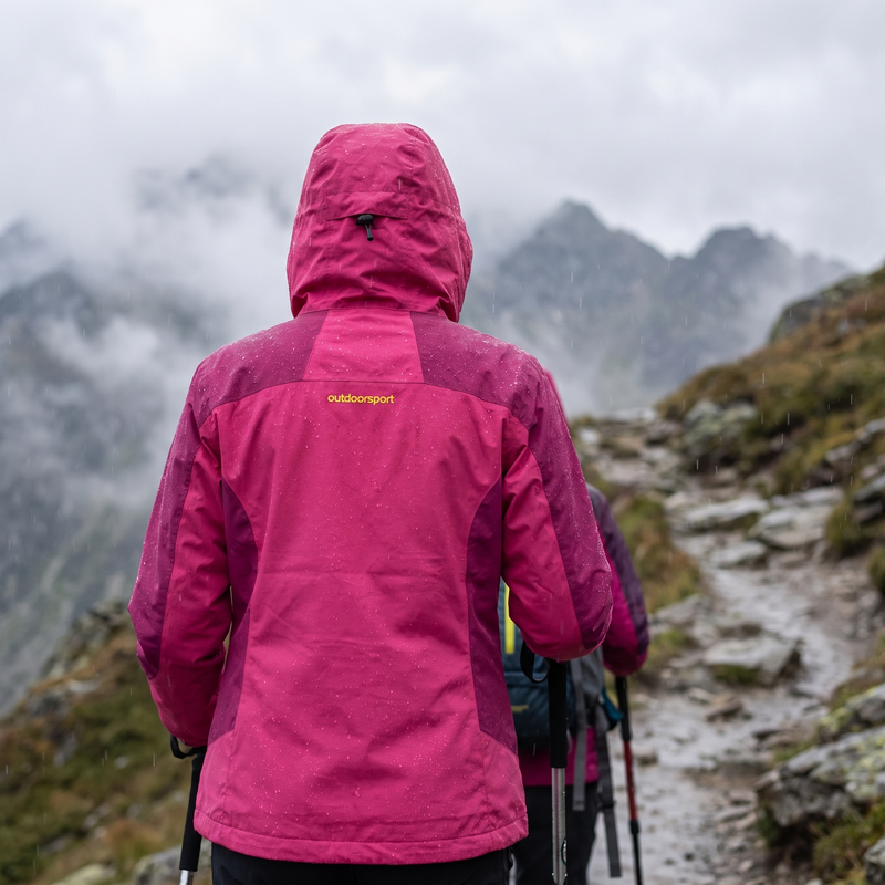 Women's Waterproof Breathable Shell Jacket for Hiking - product view 3 | Buffalo Gears
