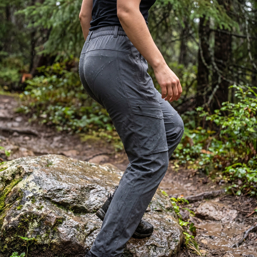 Women's Waterproof Trekking Trousers with Elastic Waist - product view 5 | Buffalo Gears