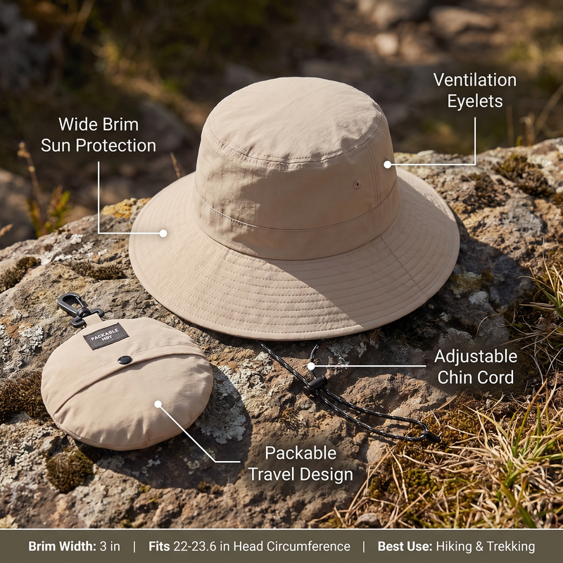 Women's Wide-Brim Sun Hat for Summer Trail Days - product view 3 | Buffalo Gears