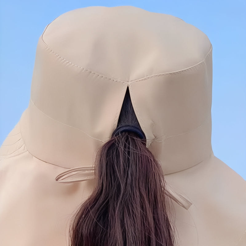 Women's Wide Brim Sun Hat with Neck Protection - product view 7 | Buffalo Gears