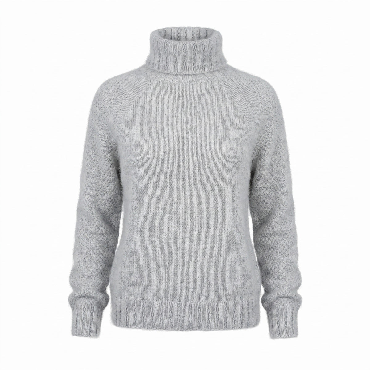 Wool Blend Roll Neck Jumper for Women, Light Blue - product view 1 | Buffalo Gears