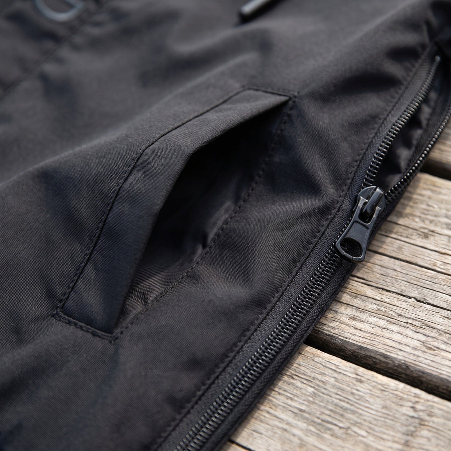 Workwear Style Jacket for Men, Hooded in Black - product view 3 | Buffalo Gears
