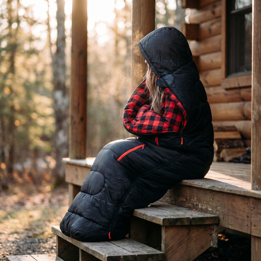 XXL Flannel Lined Sleeping Bag, Four Season Envelope - product view 2 | Buffalo Gears