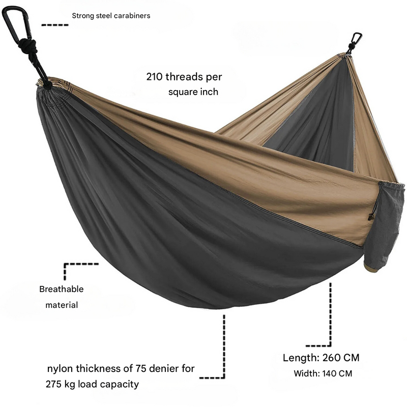 XXL Lightweight Camping Hammock for Two Adventurers - product view 3 | Buffalo Gears